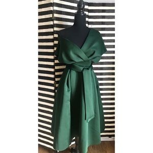 ASOS Fallen Shoulder Midi Dress Tie Detail size 4